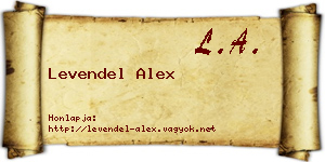Levendel Alex névjegykártya