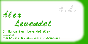 alex levendel business card